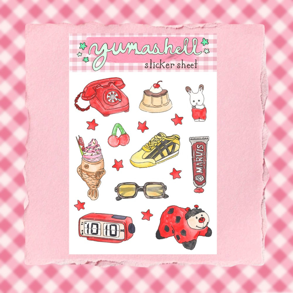 Red & Yellow Sticker Sheet