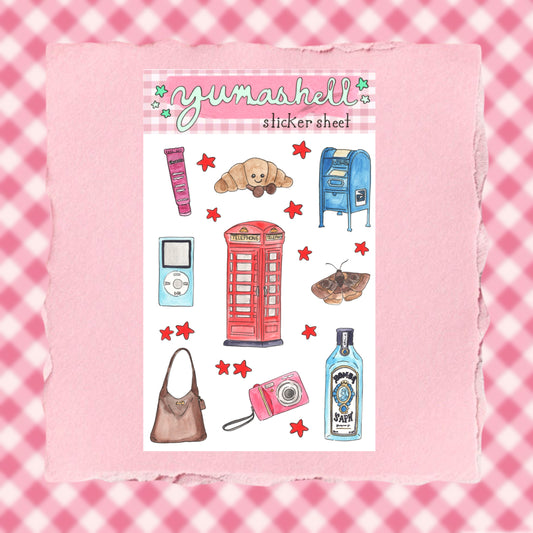 Uk Penpal Sticker Sheet