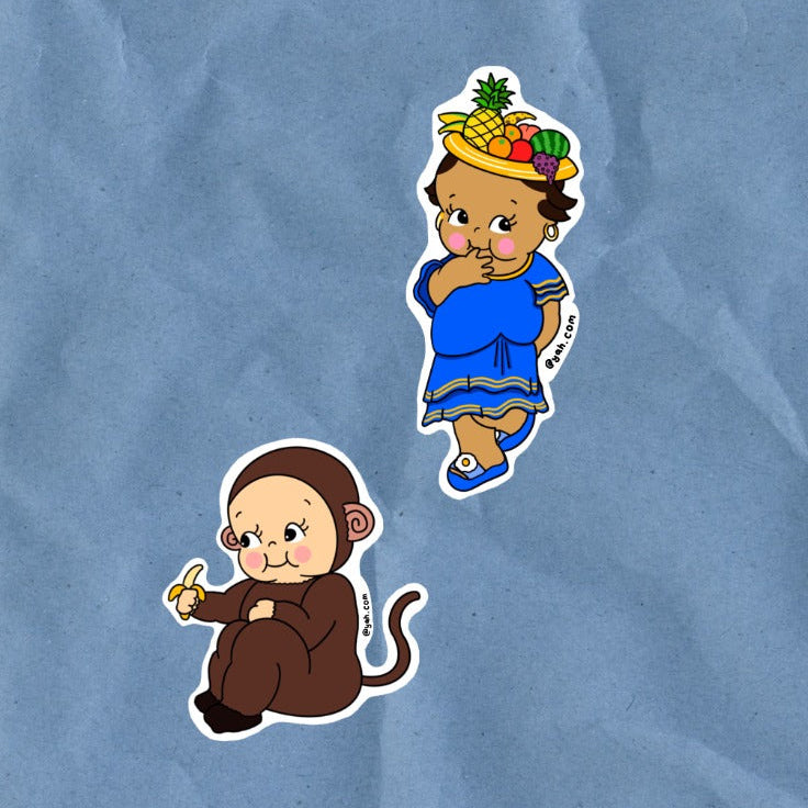 Banana Babies Duo Stickers (Waterproof)