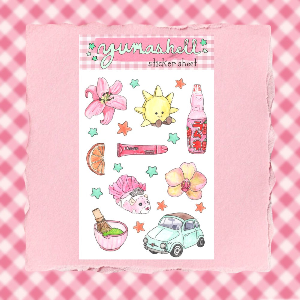 Peachy Tones Sticker Sheet