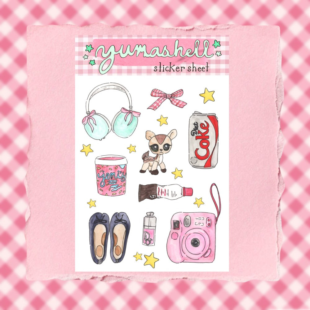 Just A Girl Sticker Sheet
