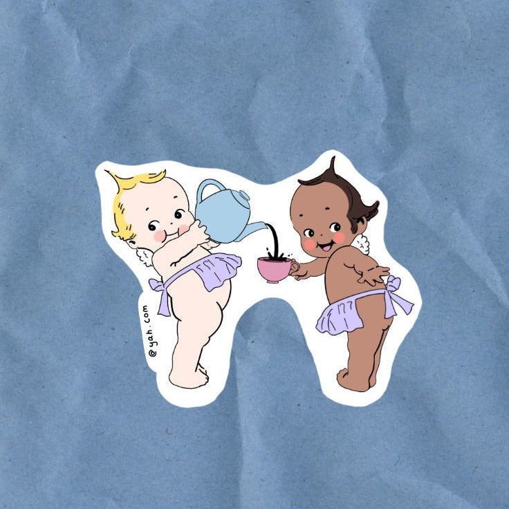 Tea Party Babies Sticker (Waterproof)